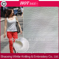 shaoxing winfar polyester scuba knitting python 3D white embossed fabric for garment